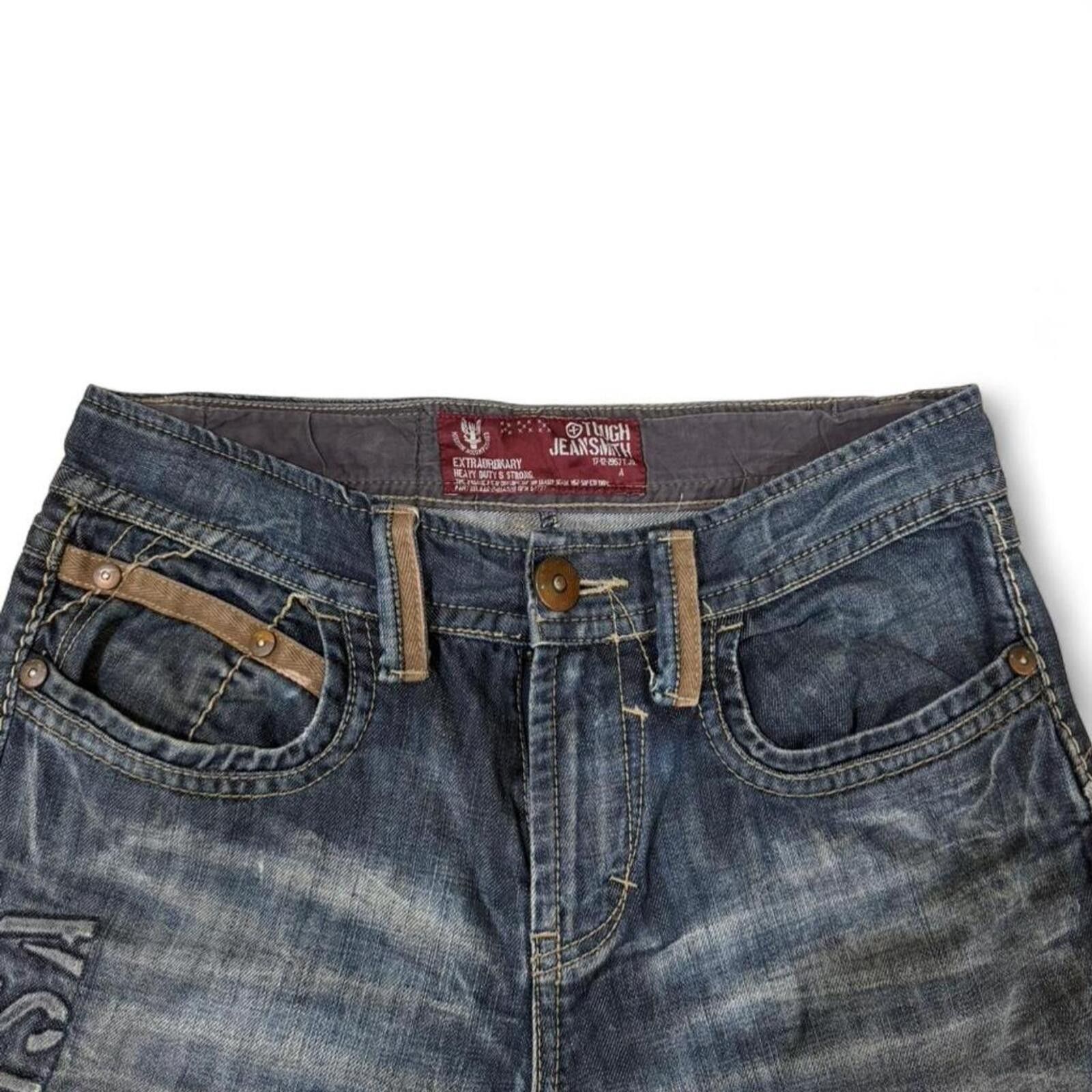 True Religion Y2K Tough jeansmith➕ unique design denim jeans Size US 32 / EU 48 - 3 Thumbnail