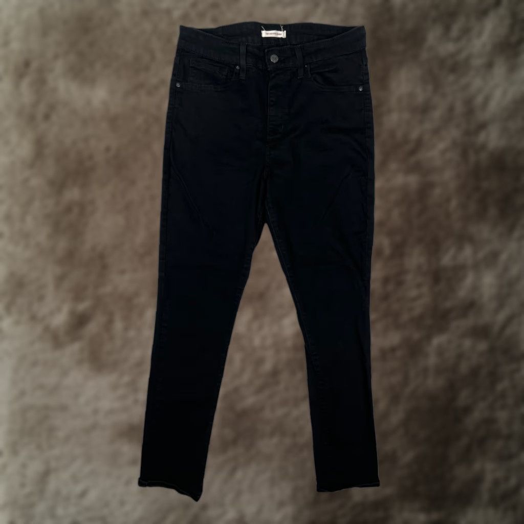 Levi's Levi's 721 High Rise Skinny Jeans Women's 31x27 Black Denim Stretch Zip Size 24" / US 00 / IT 34 - 1 Thumbnail