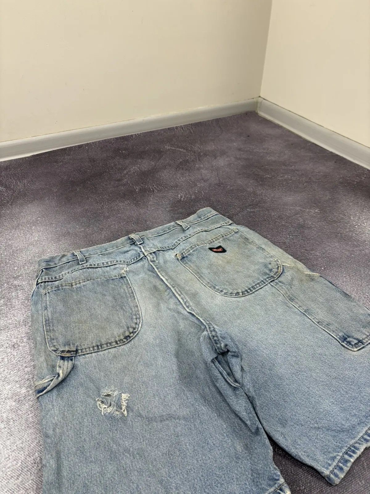 Dickies × Vintage Vintage Dickies USA Distressed Denim Baggy Shorts Jorts Size US 38 / EU 54 - 4 Thumbnail