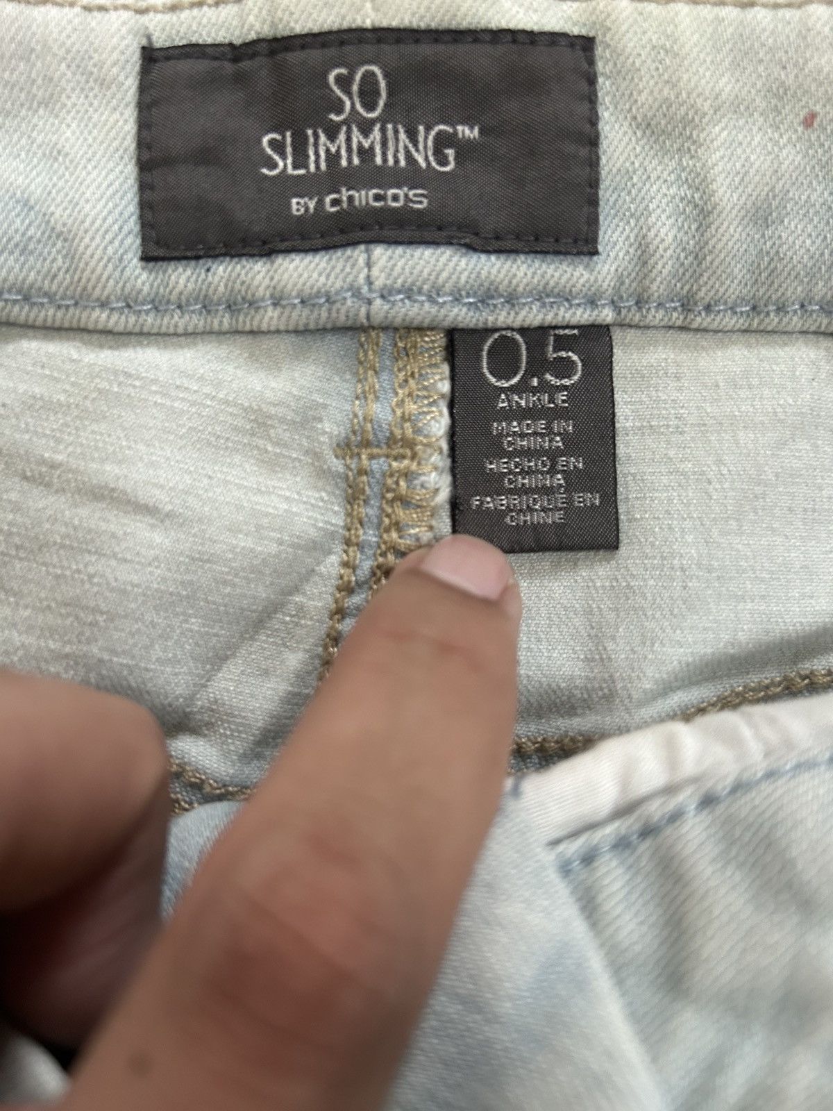 Chicos × Vintage SO SLIMMING by CHICO'S Street Punk Art Style Denim Size US 32 / EU 48 - 8 Thumbnail