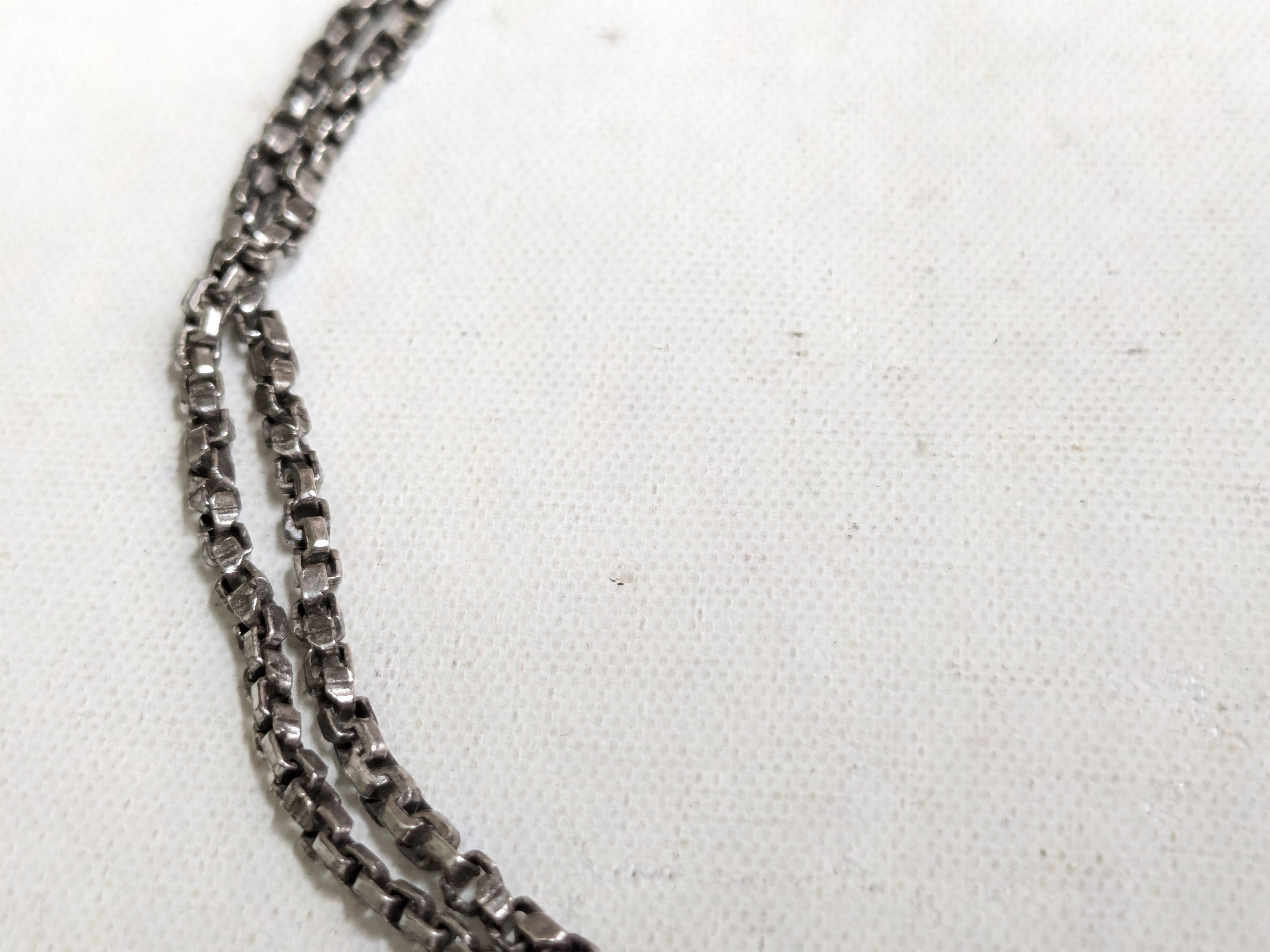 Jewelry Vintage Sterling Silver Box Necklace square 25" Size ONE SIZE - 8 Thumbnail