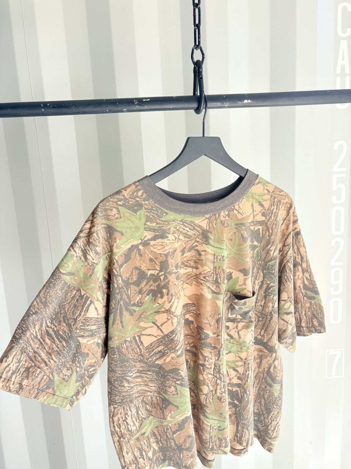 Vintage Thrashed Camo Sun Faded Distressed Shirt ERD GRUNGE Boxy Fit Size US XXL / EU 58 / 5 - 2 Thumbnail