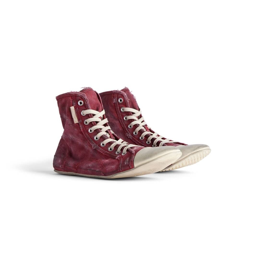 Balenciaga o1srvl11e0825 Paris Ultra Flat High Top Sneakers in Red Size US 11 / EU 44 - 2 Thumbnail