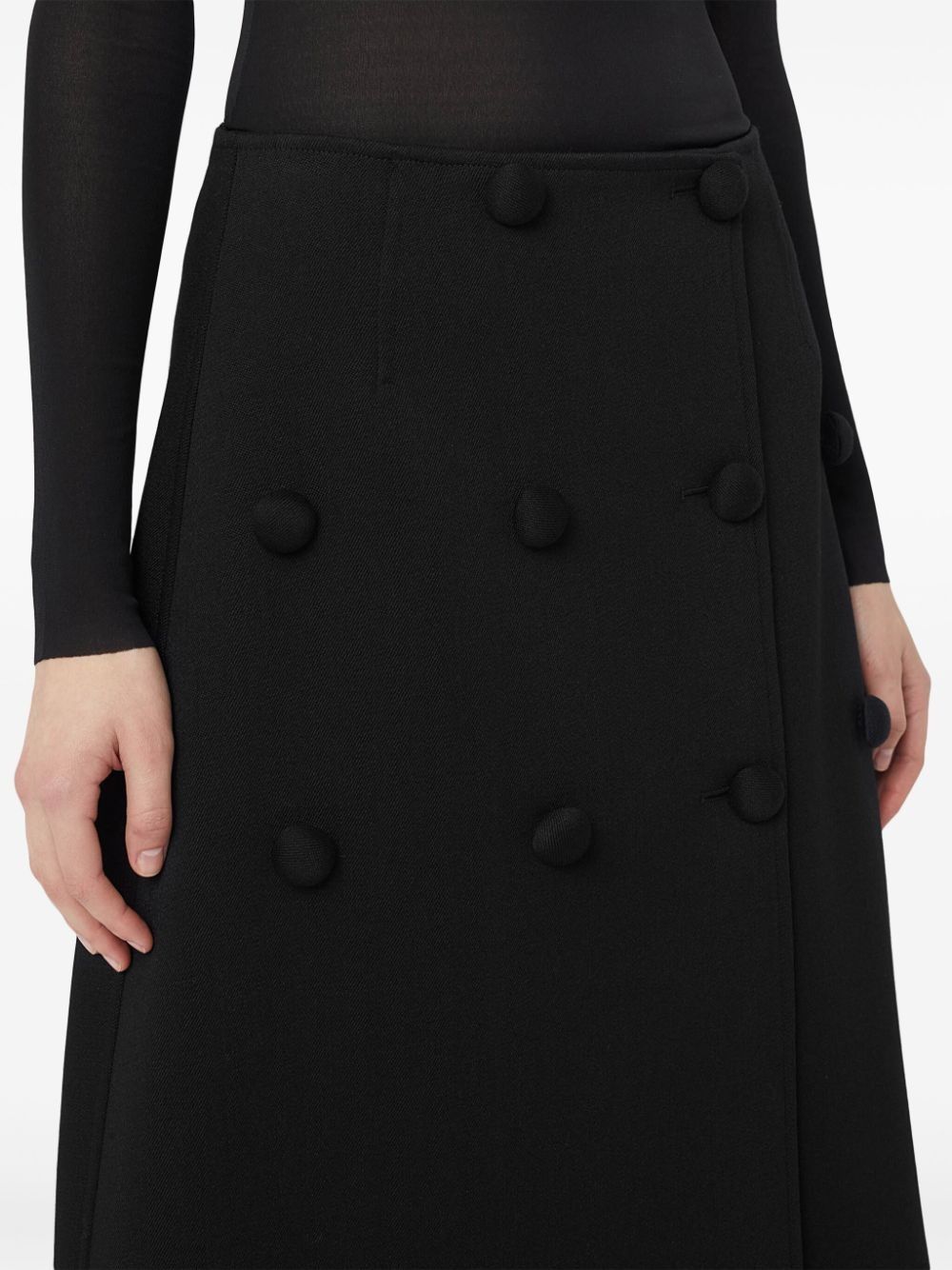 Jil Sander o1w1db10825 Skirt in Black Size 25" / US 0 / IT 36 - 5 Thumbnail