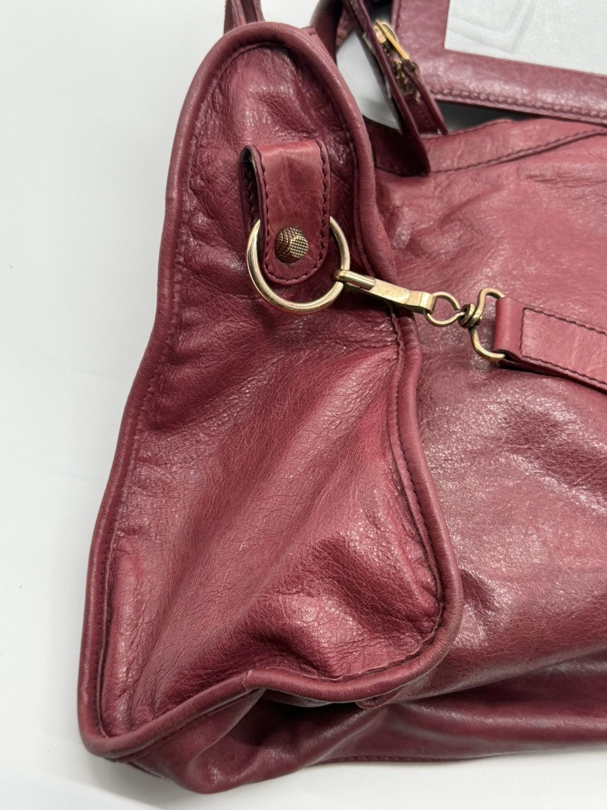 Balenciaga Balenciaga - 2000’s - Motorcycle Classic City Burgundy Wine Size ONE SIZE - 8 Thumbnail