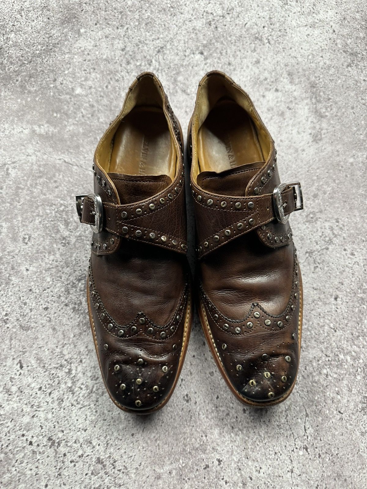 Japanese Brand Vintage Y2K Leather Shoes Japanese Style Avant Garde Metal Size US 8 / EU 41 - 5 Thumbnail