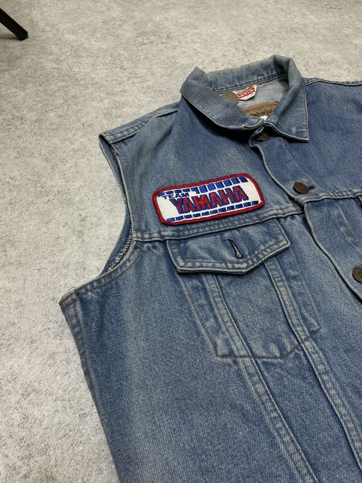 Levi's × Levi's Vintage Clothing × Vintage Vintage Levi’s France Vest, Raw Denim M/ Yamaha Detail Size US M / EU 48-50 / 2 - 2 Thumbnail