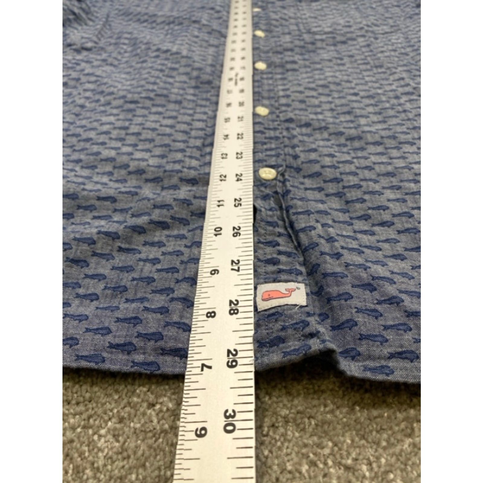 Vineyard Vines Vineyard Vines Murray Shirt Men's L Short Sleeve Button-Up Blue Fish Pattern Size US L / EU 52-54 / 3 - 4 Thumbnail