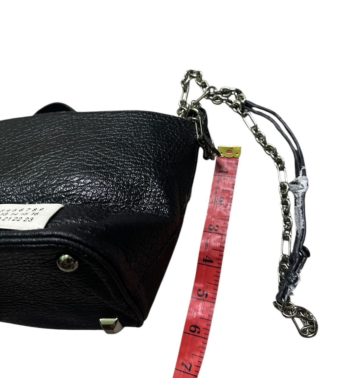 Maison Margiela Maison Margiela leather bucket bag with long silver chain Size ONE SIZE - 9 Thumbnail