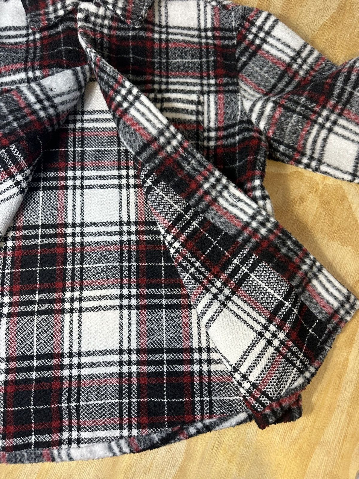 Designer × Vintage Noahven Fleece Plaid Jacket Red Black White Sherpa Style Size US M / EU 48-50 / 2 - 5 Thumbnail