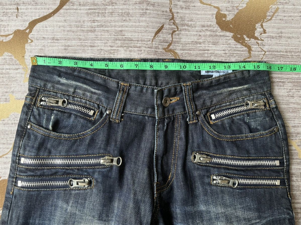 semanticdesign Semantics Design Multi Zipper Distressed Denim Size US 31 - 4 Thumbnail