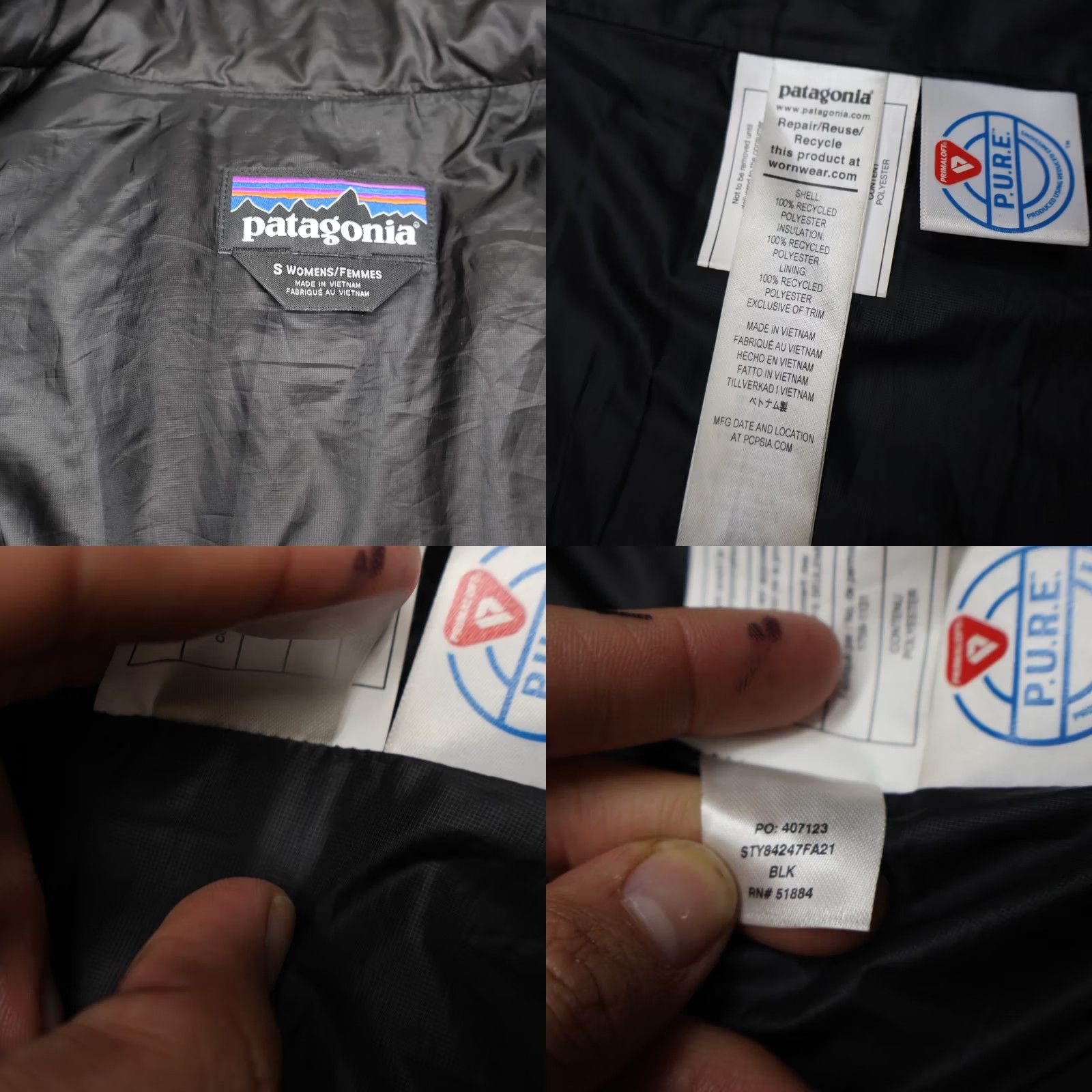 Patagonia Patagonia Vest Womens Small Black Nano Puff Quilted Primaloft Lightweight Logo zipped pockets Sleeveless Short Regular Fit Size S / US 4 / IT 40 - 8 Thumbnail