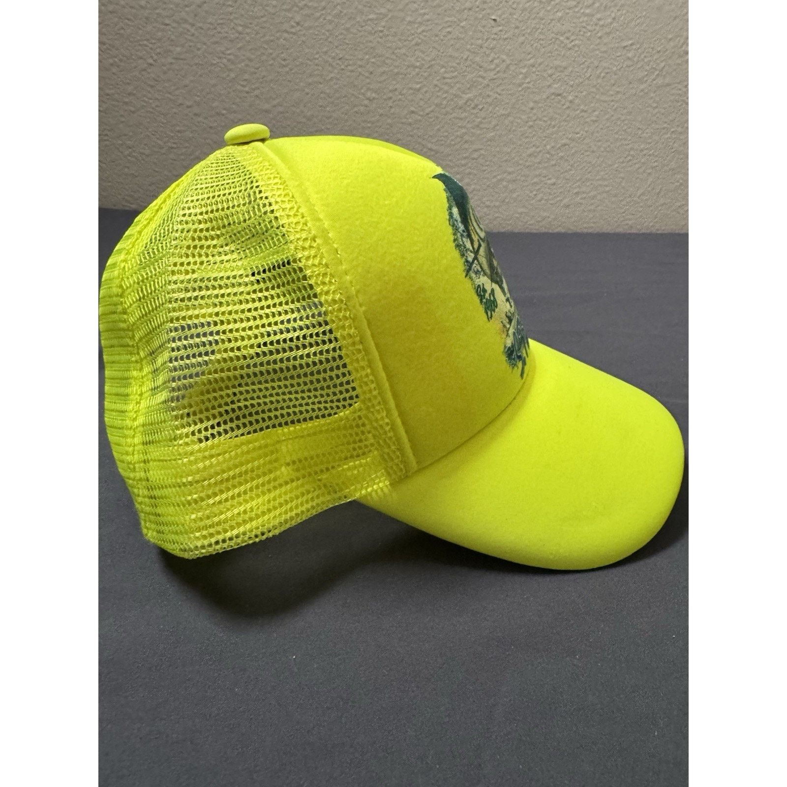 Other Neon Yellow Vintage South Padre Island Fishing Trucker Hat Size ONE SIZE - 4 Thumbnail