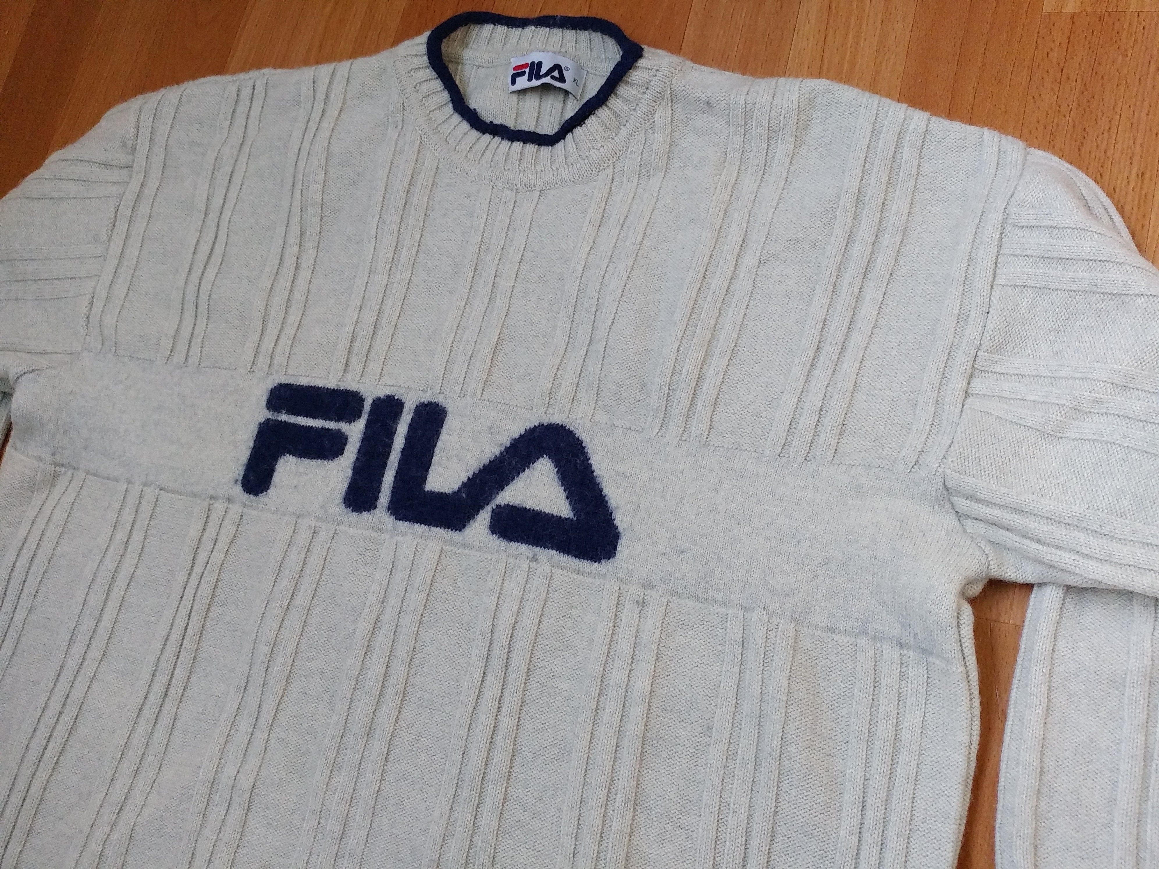 Fila × Vintage FILA sweatshirt, vintage blue fleece shirt, 90s hip-hop XL Size US XL / EU 56 / 4 - 5 Thumbnail