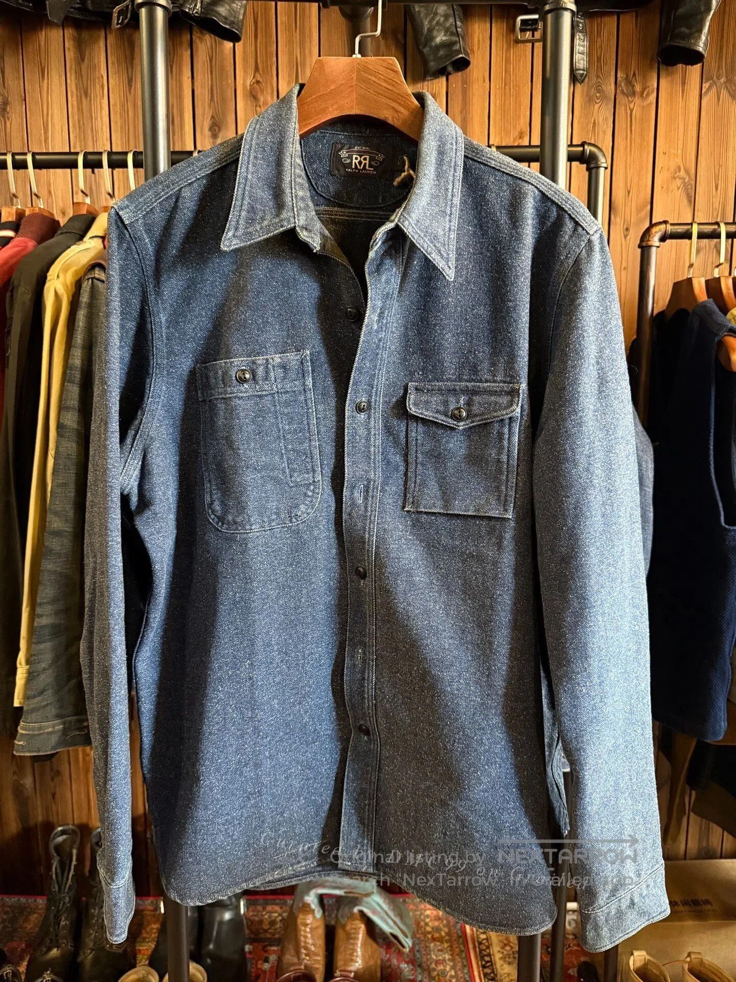 RRL Ralph Lauren RRL Vintage Snow Wash Denim Shirt. Size US L / EU 52-54 / 3 - 1 Thumbnail