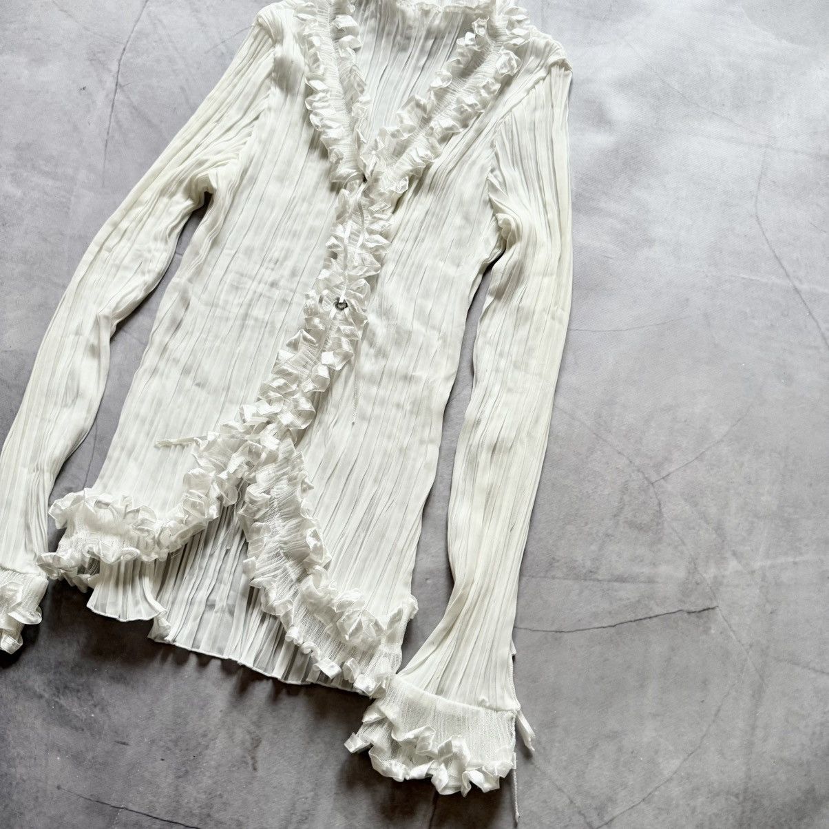 Hysteric Glamour × Undercover Sexy Office Siren Sweater Cardigan Ruffles Sarah Pacini Vibe Size M / US 6-8 / IT 42-44 - 2 Thumbnail