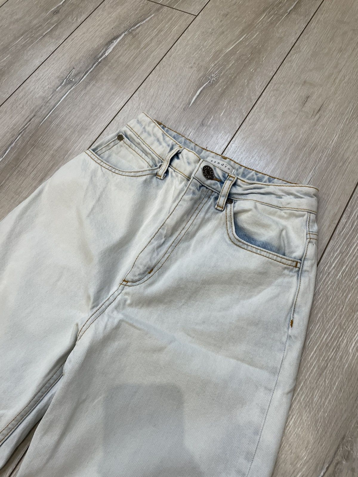 Sandro SANDRO Abelia Snow Wash High Waist Jeans Size 34 Size 24" / US 00 / IT 34 - 5 Thumbnail