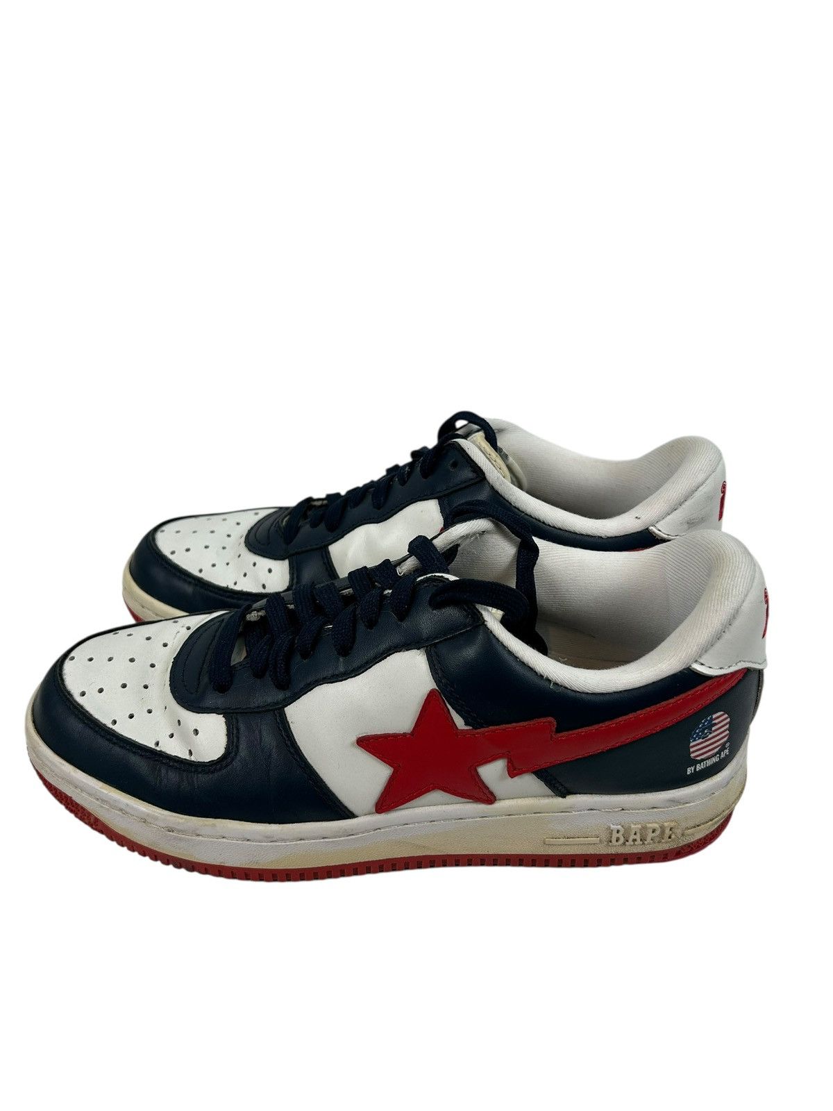 Bape Bape Sta Low Top 9 Red White Blue Size US 9 / EU 42 - 3 Thumbnail