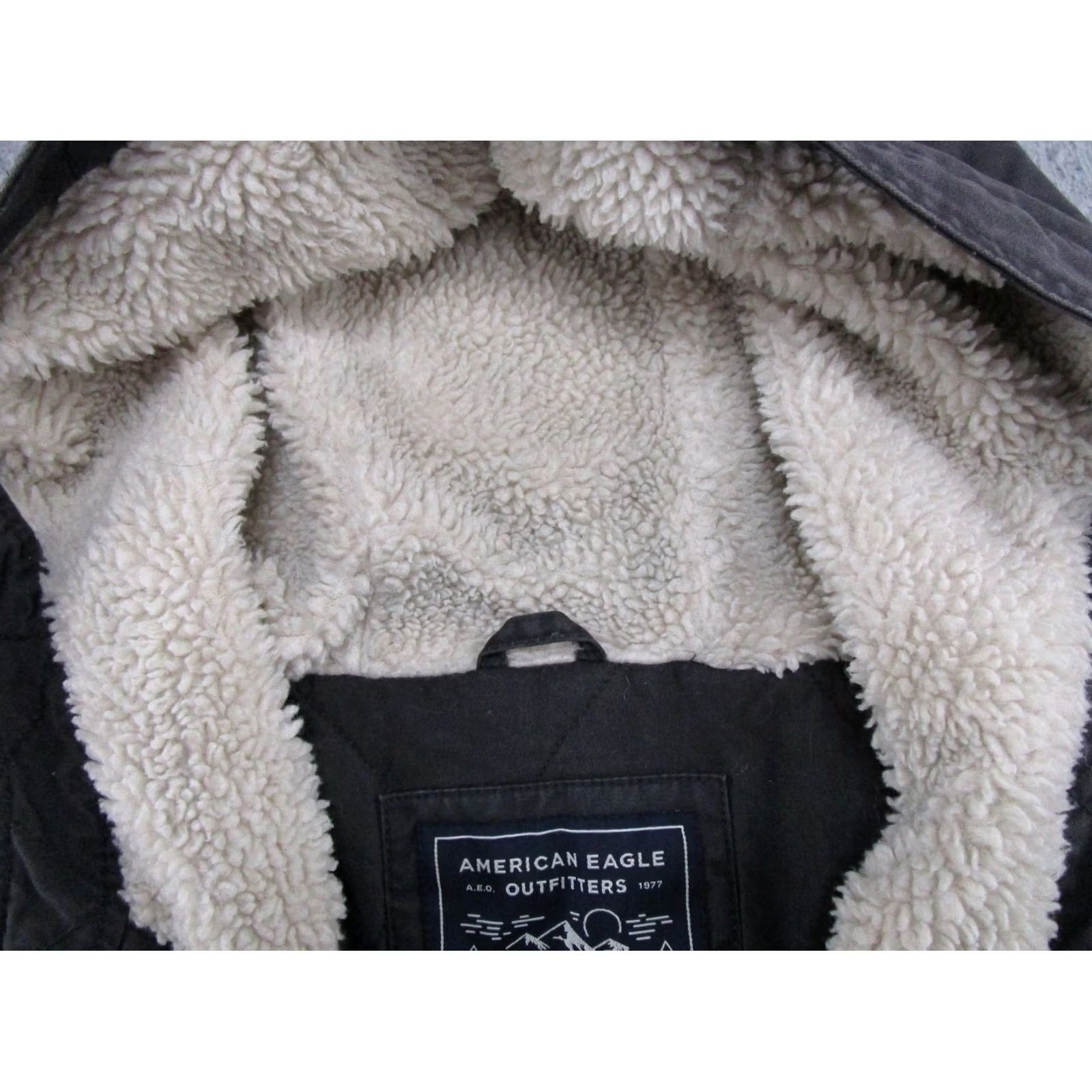 American Eagle Outfitters American Eagle Outfitters Jacket Womens M Military Hooded Full Zip Gross Up Size M / US 6-8 / IT 42-44 - 3 Thumbnail