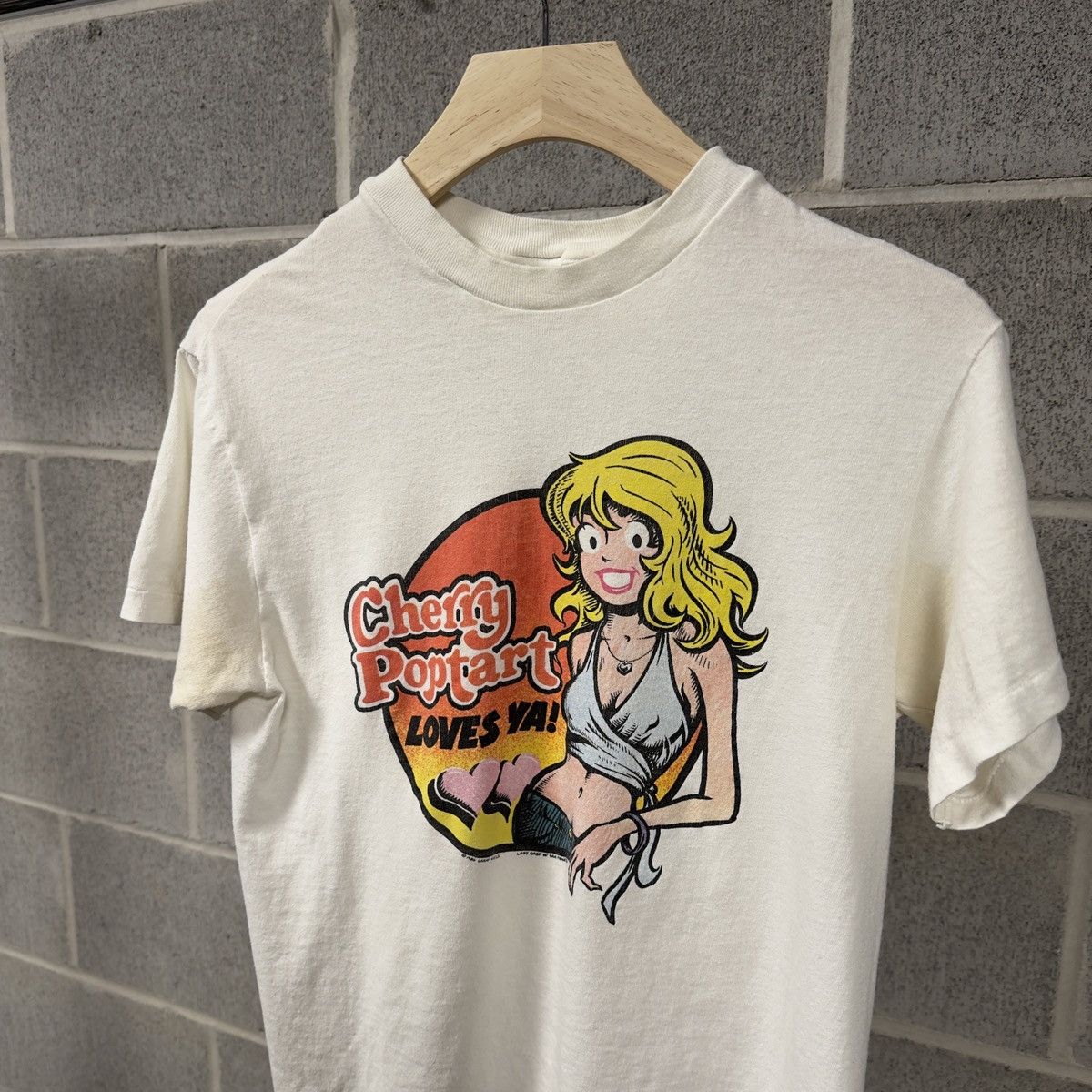 Vintage 80s Thrashed Faded Cherry Poptart Shirt ERD Grunge Pornstar Size US S / EU 44-46 / 1 - 3 Thumbnail