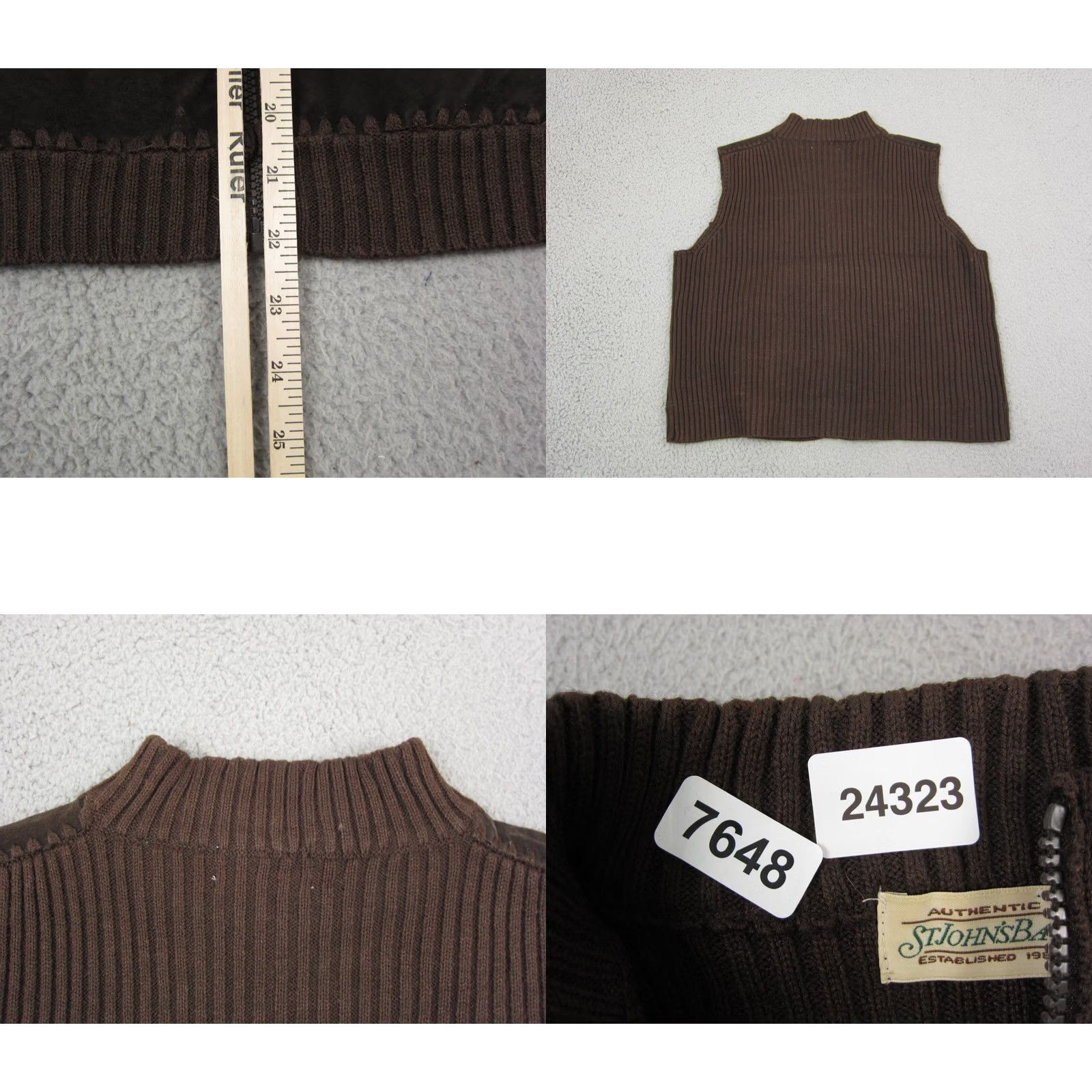 Vintage VINTAGE St Johns Bay Leather Vest Womens Petite Extra Large Brown Suede Sweater Biker Motorcycle Casual Travel Workwear Size XL / US 12-14 / IT 48-50 - 8 Thumbnail