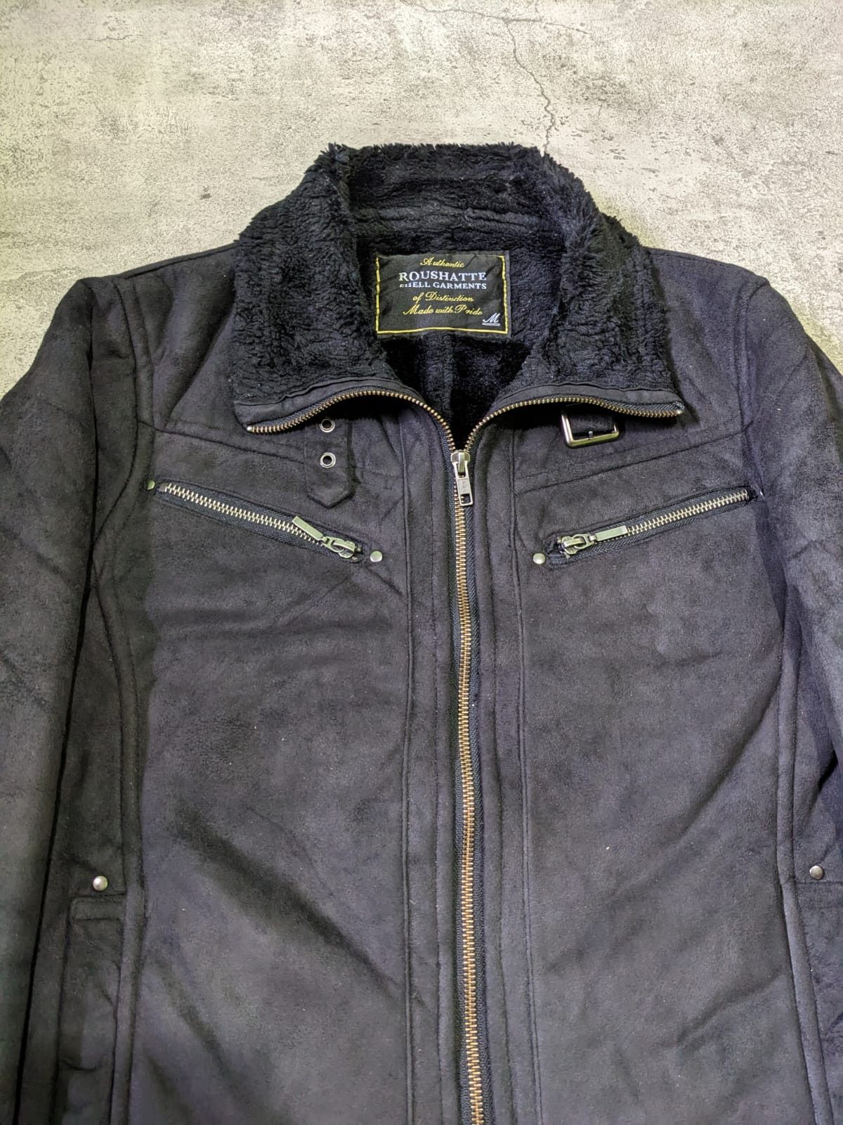 Japanese Brand Roushatte Faux Suede Fur Rider Jacket Size US M / EU 48-50 / 2 - 2 Thumbnail