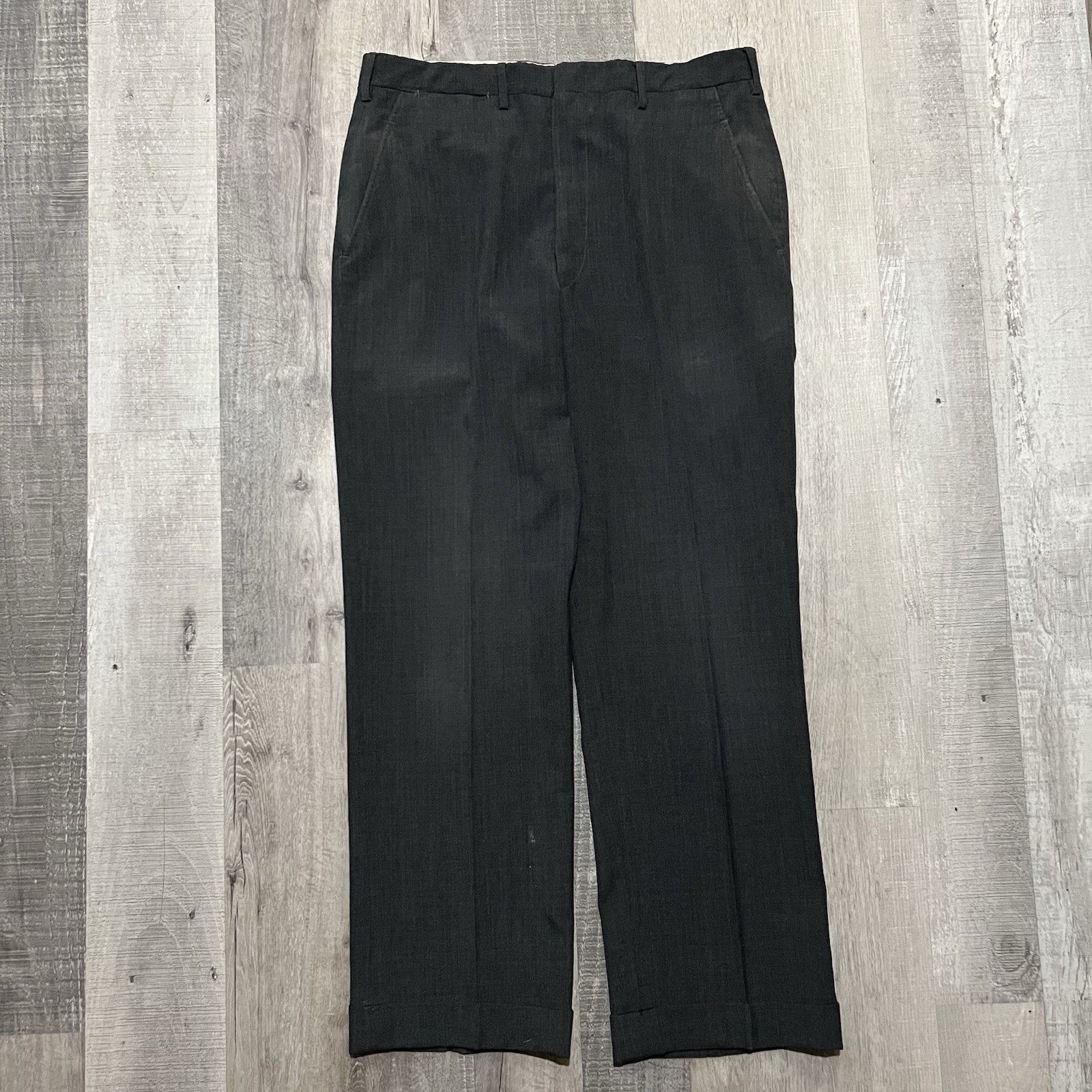 Brooks Brothers VTG Brooks Brothers 346 Trouser Pants Sharkskin Dress Pants Size US 35 - 1 Thumbnail