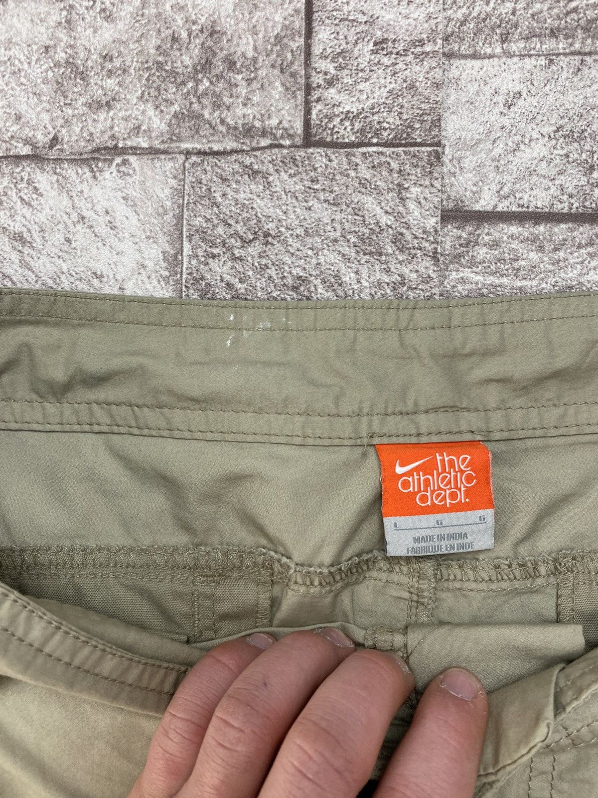 Nike × Vintage Vintage Nike Cargo Y2k Beige ATHLETIC Dept ATHDPT L Size US 36 / EU 52 - 13 Thumbnail