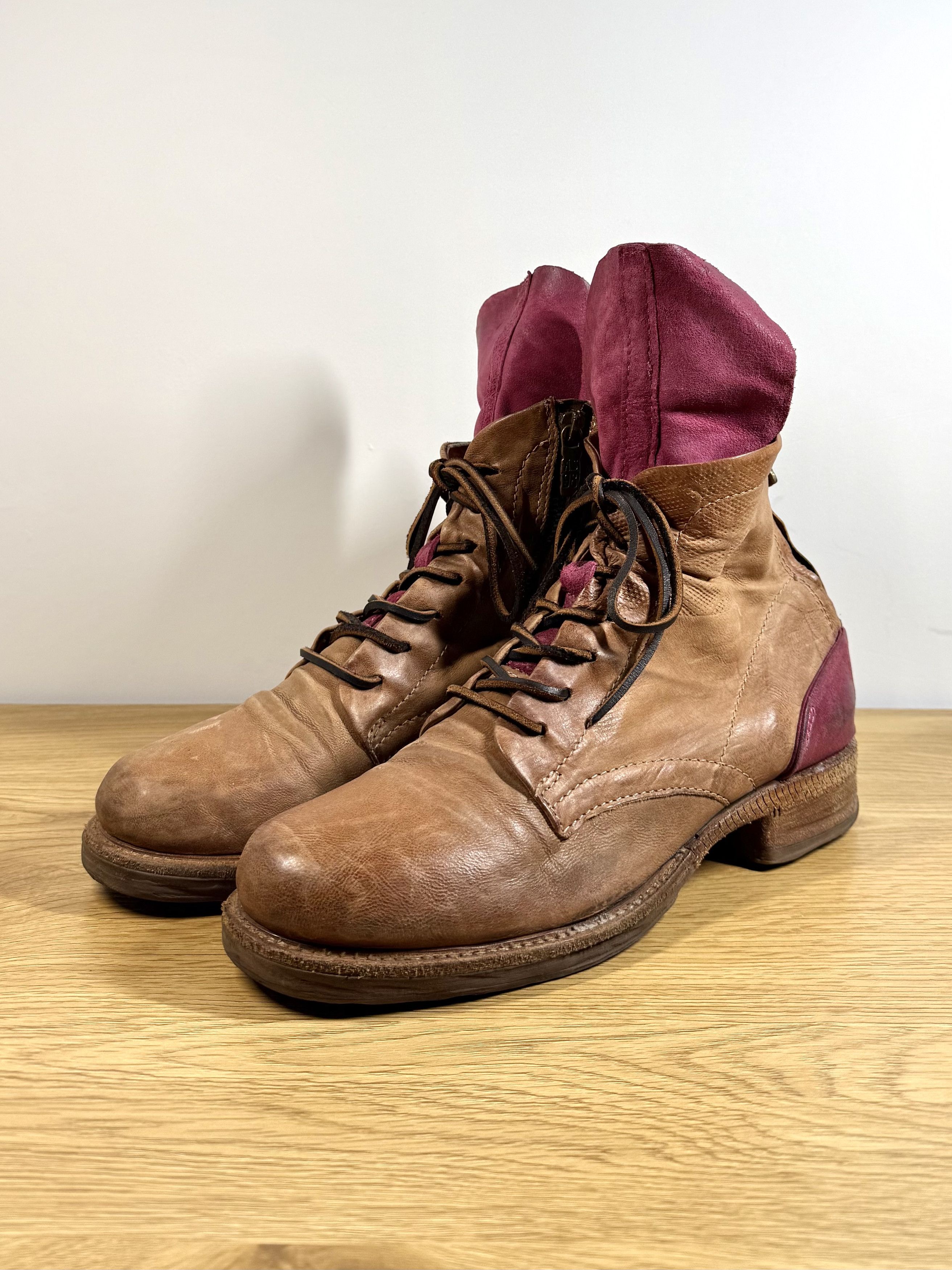A.S.98 A.S. 98 Combat Boots Brown Leather EU 40 Size US 7 / EU 40 - 1 Thumbnail