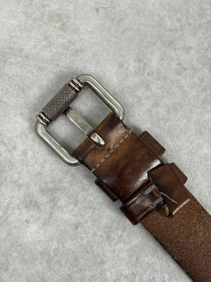 Prada 2000s Prada Brown Leather Minimalist Belt Size ONE SIZE - 6 Thumbnail