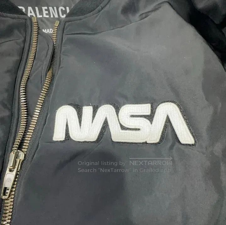 Balenciaga Balenciaga NASA Logo Flight Jacket in Black. Size US L / EU 52-54 / 3 - 1 Thumbnail