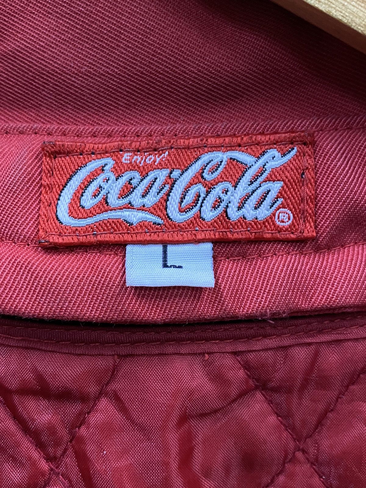 Vintage Vtg Coca Cola Speel Out Zipper Jacket Quilted (L) Size US L / EU 52-54 / 3 - 13 Thumbnail