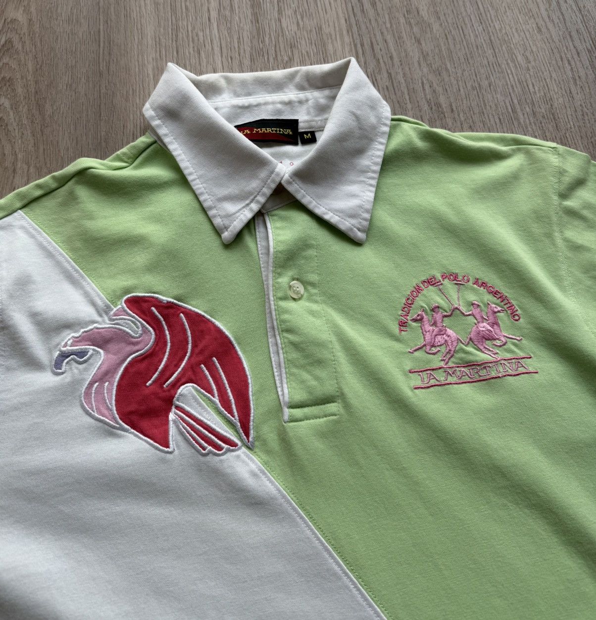 La Martina La Martina Careys Polo #3 White/Green Polo T-Shirt Size US M / EU 48-50 / 2 - 5 Thumbnail