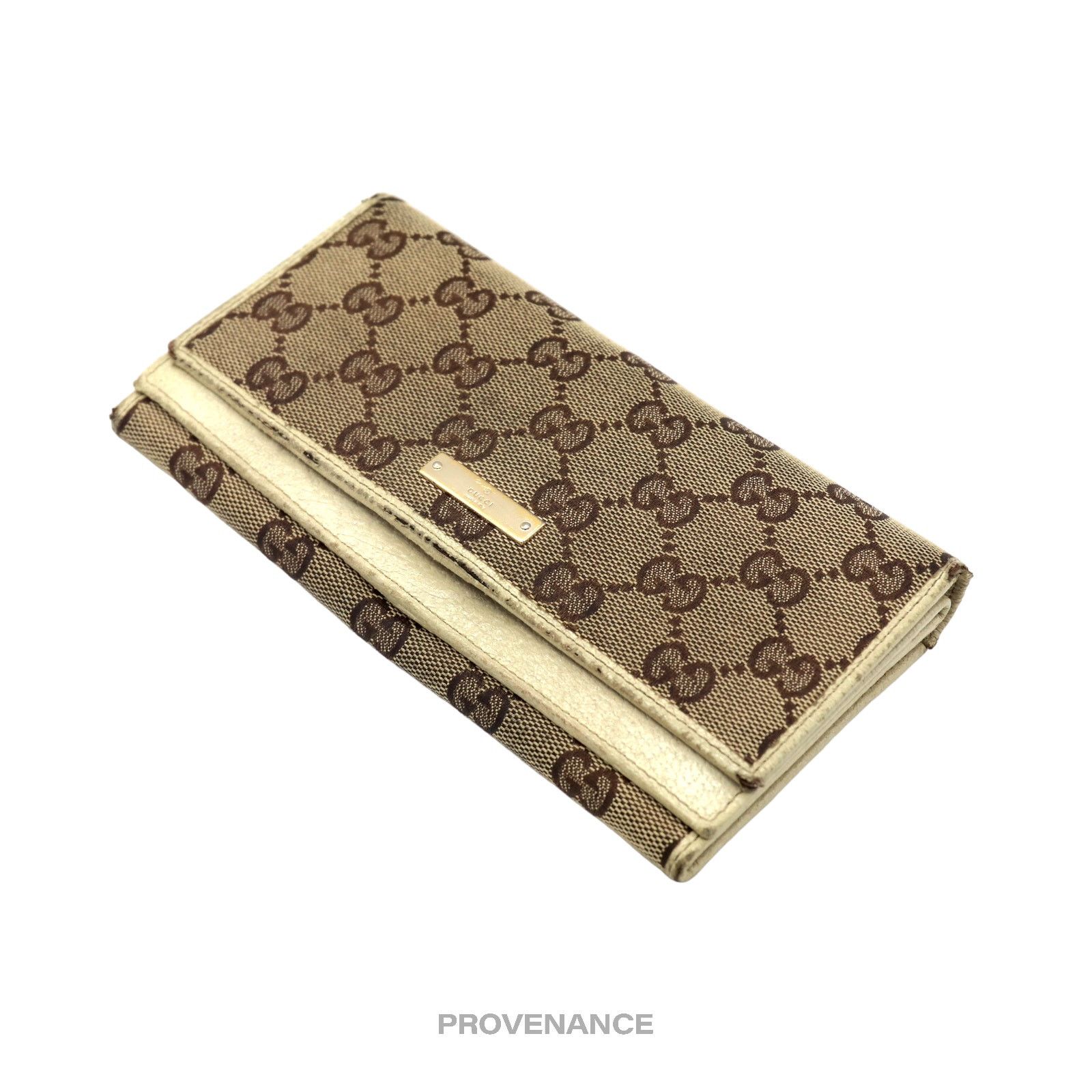 Gucci 🔴 Gucci GG Canvas Long Wallet - White Size ONE SIZE - 3 Thumbnail