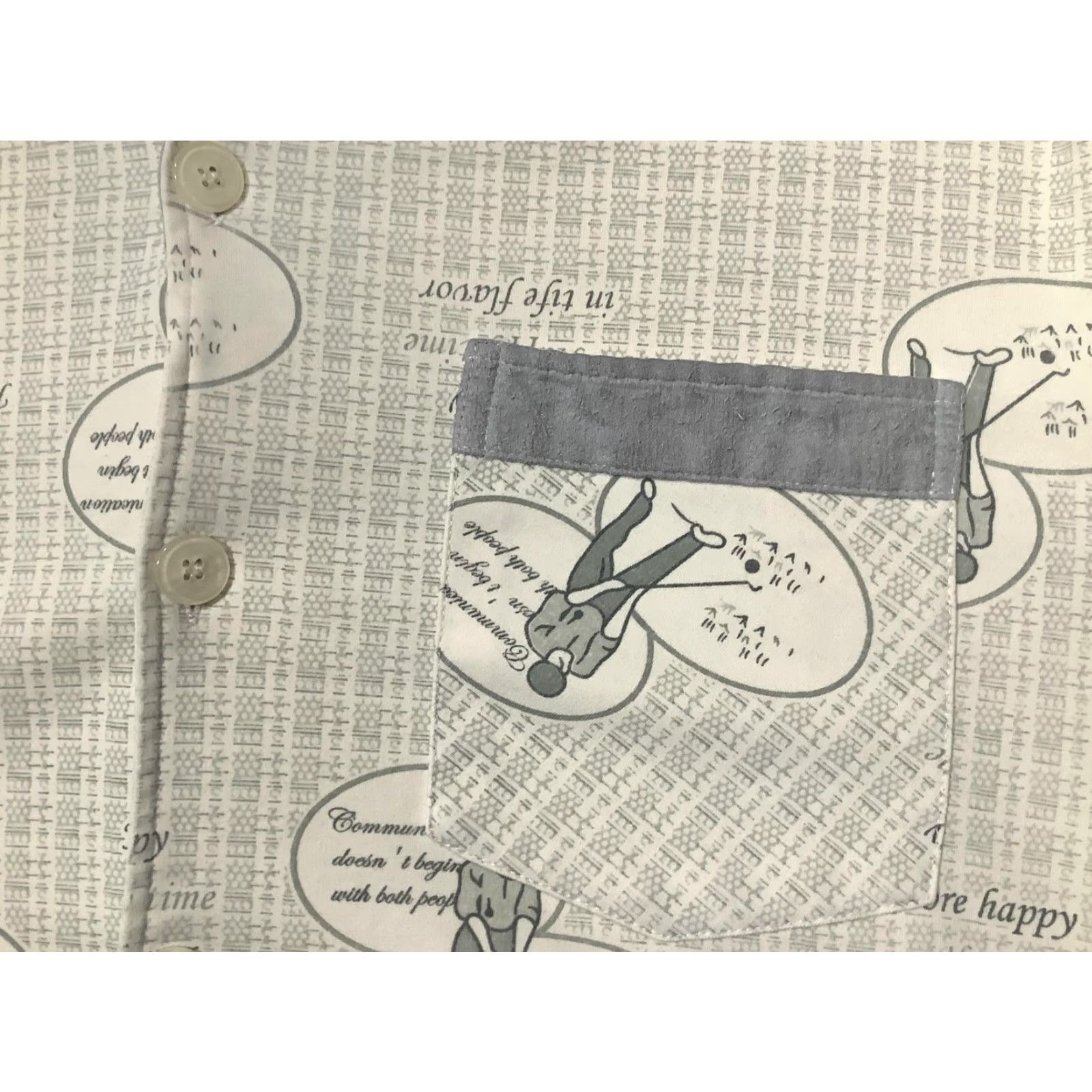 Vintage SHEYCHENKO Pajama Top Mens 2XL Beige Golf Print Button Front Long Sleeve Lounge Size US XXL / EU 58 / 5 - 7 Thumbnail