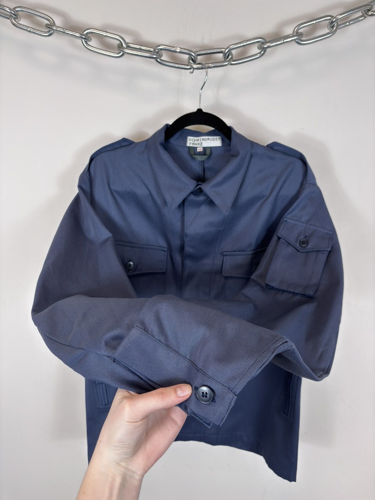 Other Vintage German Workwear Blue Utility Jacket Chore Coat Size US M / EU 48-50 / 2 - 8 Thumbnail