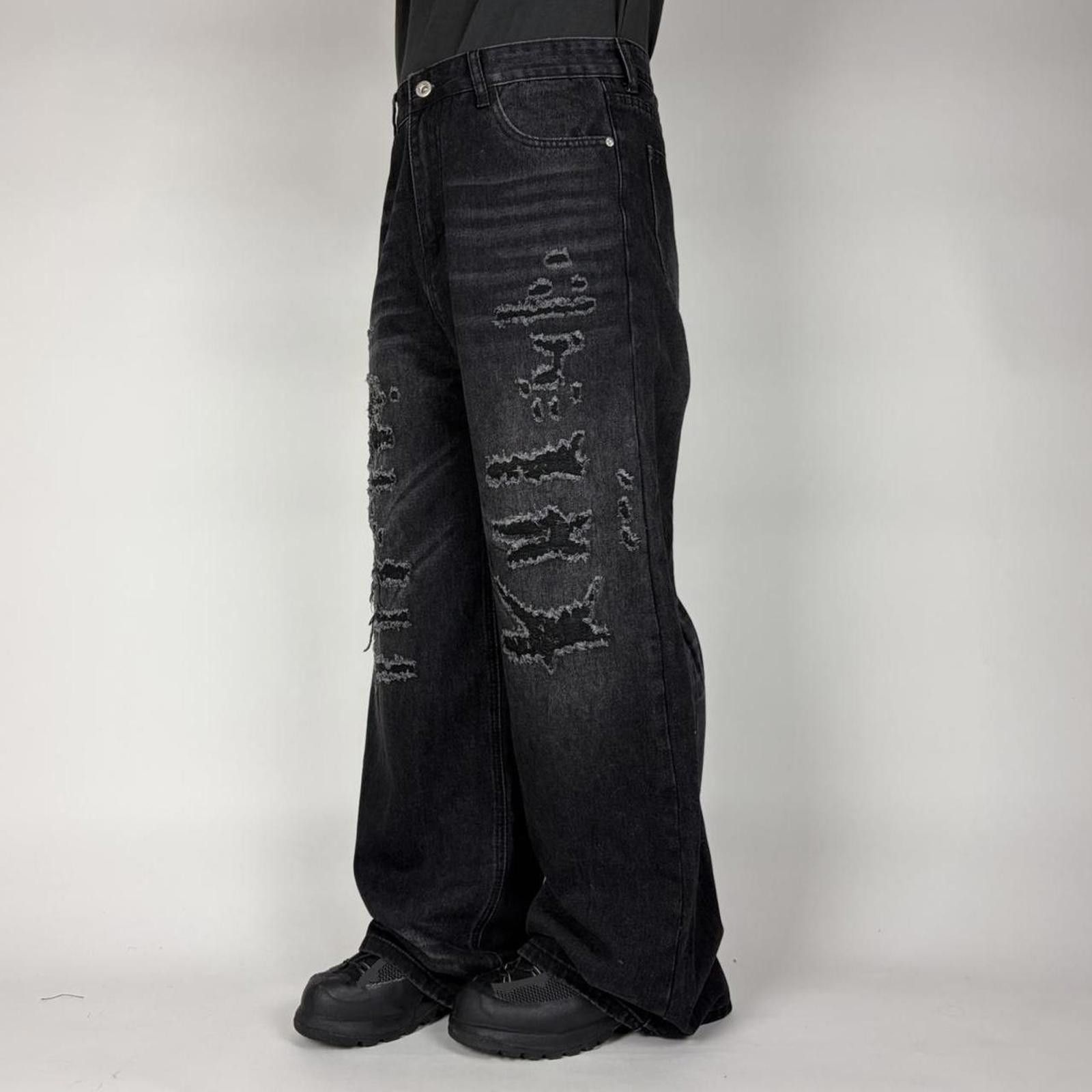 Other Black Wide Leg Boro Denim Size US 34 / EU 50 - 6 Thumbnail