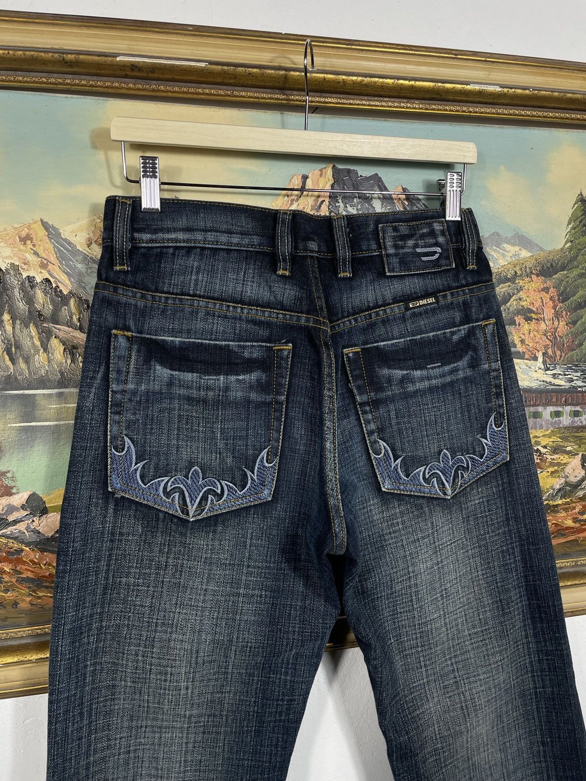 Diesel × If Six Was Nine × Vintage Diesel Vintage Y2k Flare Boot Cut Denim Jeans Trousers Pants Size 30" / US 8 / IT 44 - 9 Thumbnail