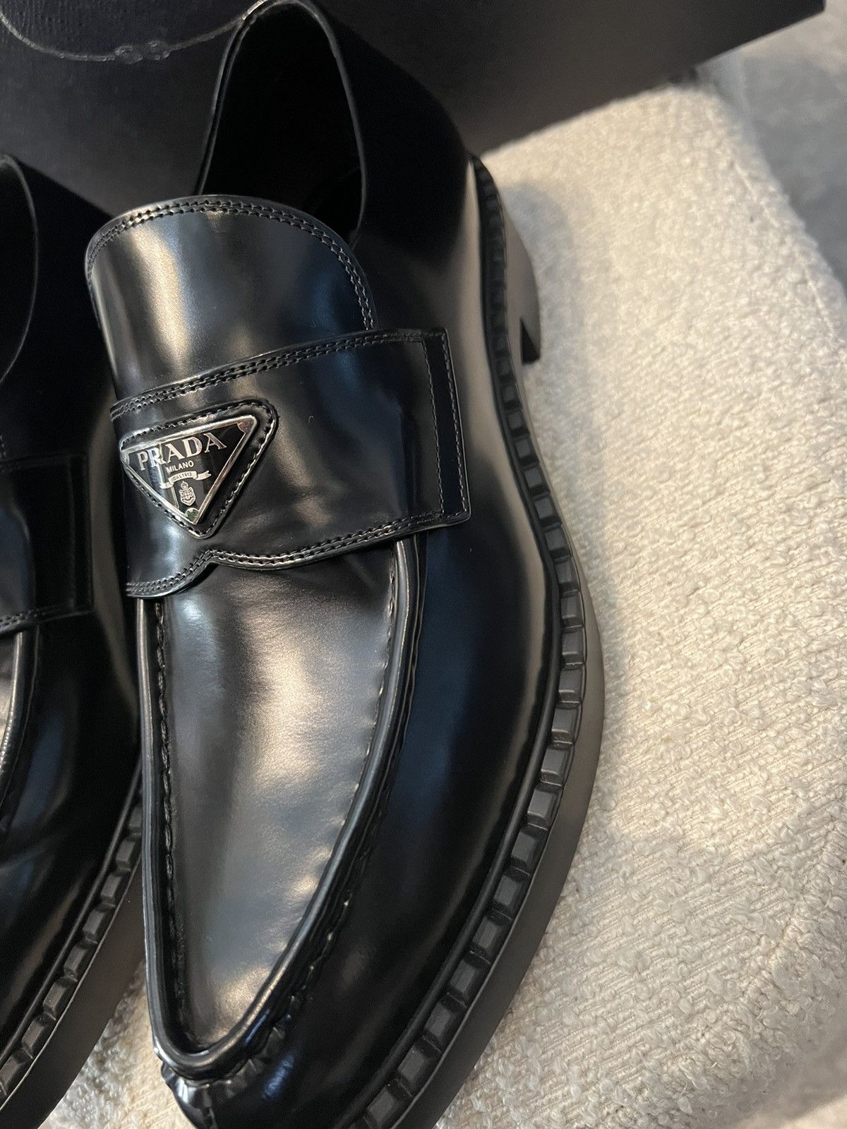 Prada Prada logo loafers Size US 8.5 / EU 41-42 - 10 Thumbnail