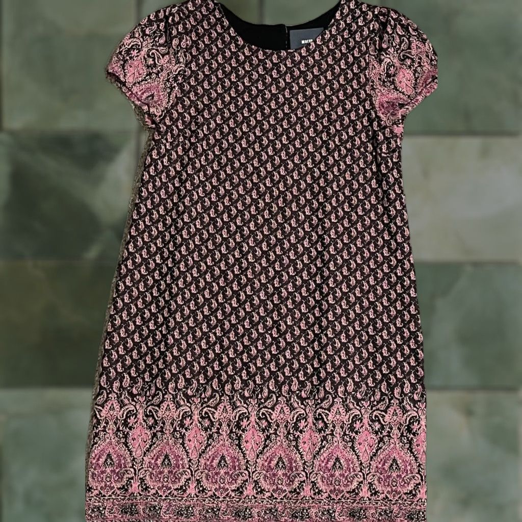 Anthropologie ANTHROPOLOGIE MAEVE Jacquard Metallic Shift Dress Boho L A-Line Knee Length Women Multicolor Size L / US 10 / IT 46 - 1 Thumbnail