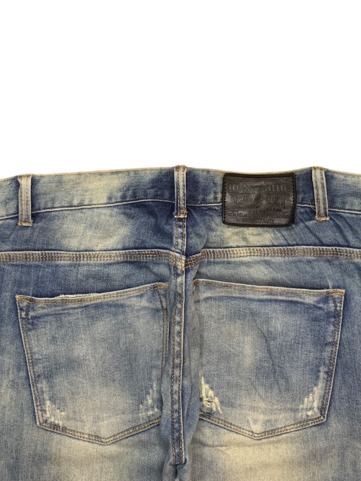 In The Attic × Japanese Brand Vintage Japanese In The Attic Bleached Distress Loose Jeans Size US 32 / EU 48 - 8 Thumbnail