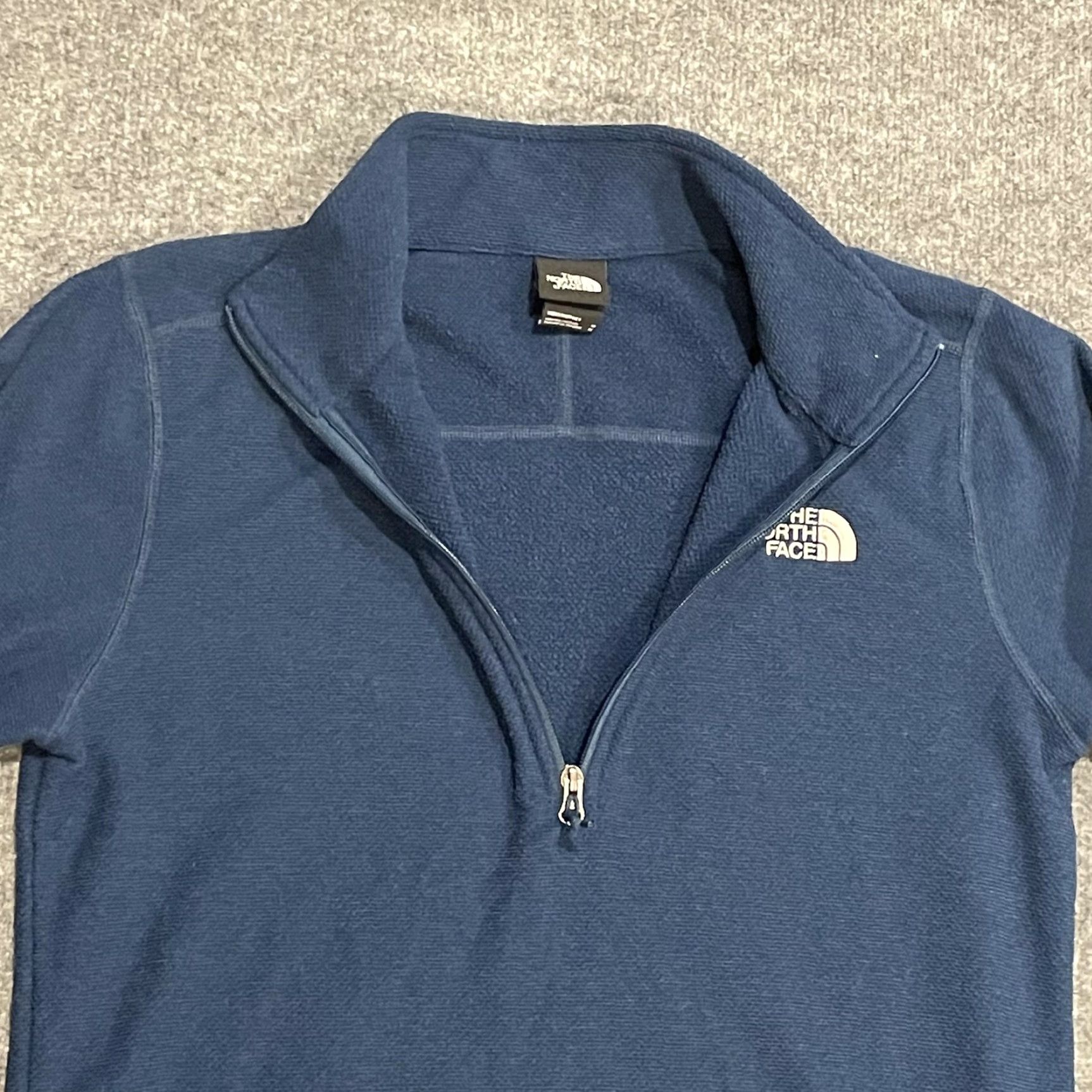 The North Face The North Face Textured Cap Rock Fleece 1/4 Zip Pullover M Blue Lightweight NF0A3YR1 Mens Regular Fit Mock Neck Long Sleeve 100% Polyester Hiking Size US M / EU 48-50 / 2 - 4 Thumbnail