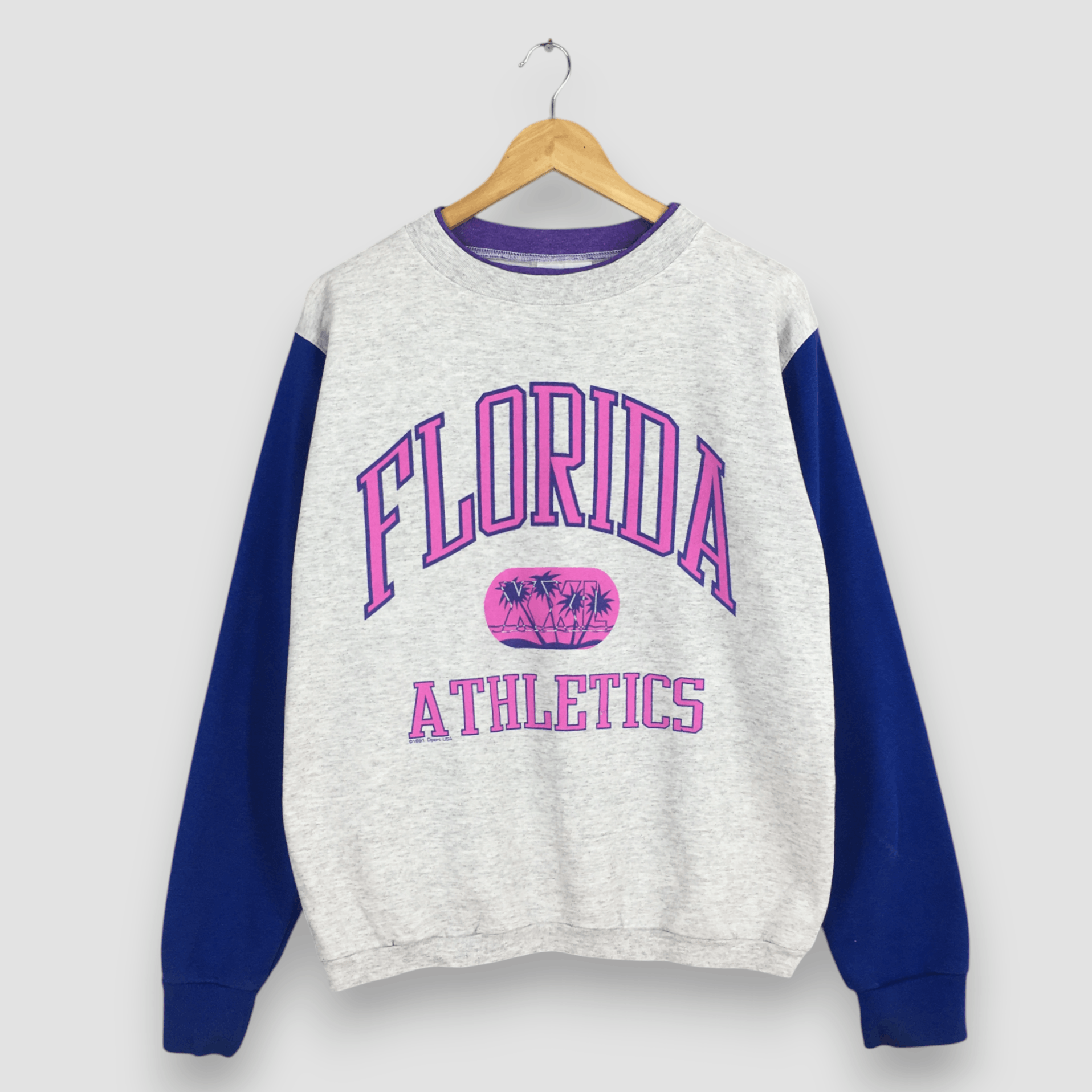 Vintage Vintage Florida Palm Tree Beach Gray Sweatshirt Large Size US L / EU 52-54 / 3 - 1 Thumbnail