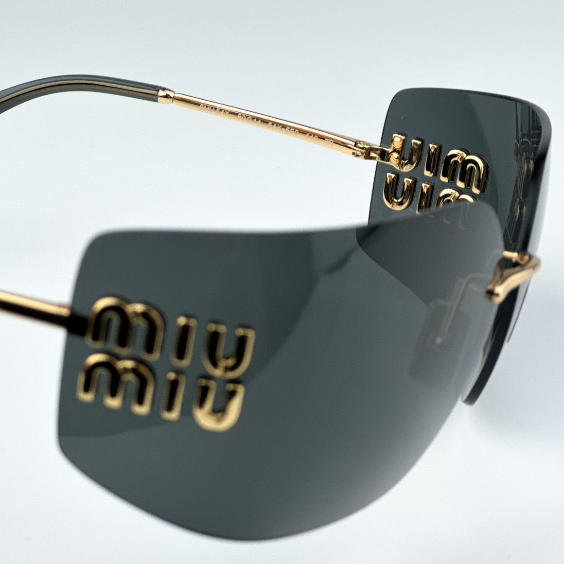 Miu Miu Miu Miu Women Sunglasses Wraparound MU54YS RUNWAY 5AK5S0 Size ONE SIZE - 11 Thumbnail