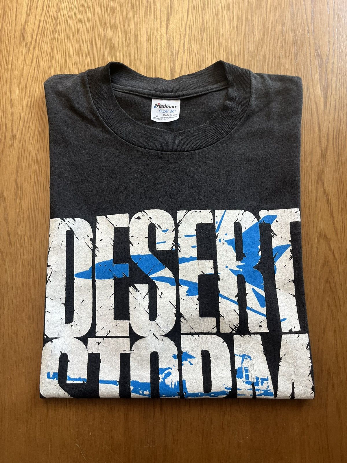 Vintage Vtg Desert Strom The Mother of All Battles Saddam Hussein 80 Size US XL / EU 56 / 4 - 1 Thumbnail