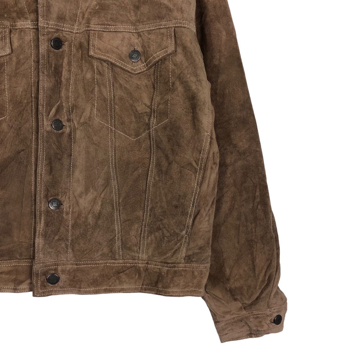 Japanese Brand VINTAGE BIKER LEATHER JACKET TRUCKER XENON MAN ISSEY MIYAKE Size US L / EU 52-54 / 3 - 5 Thumbnail