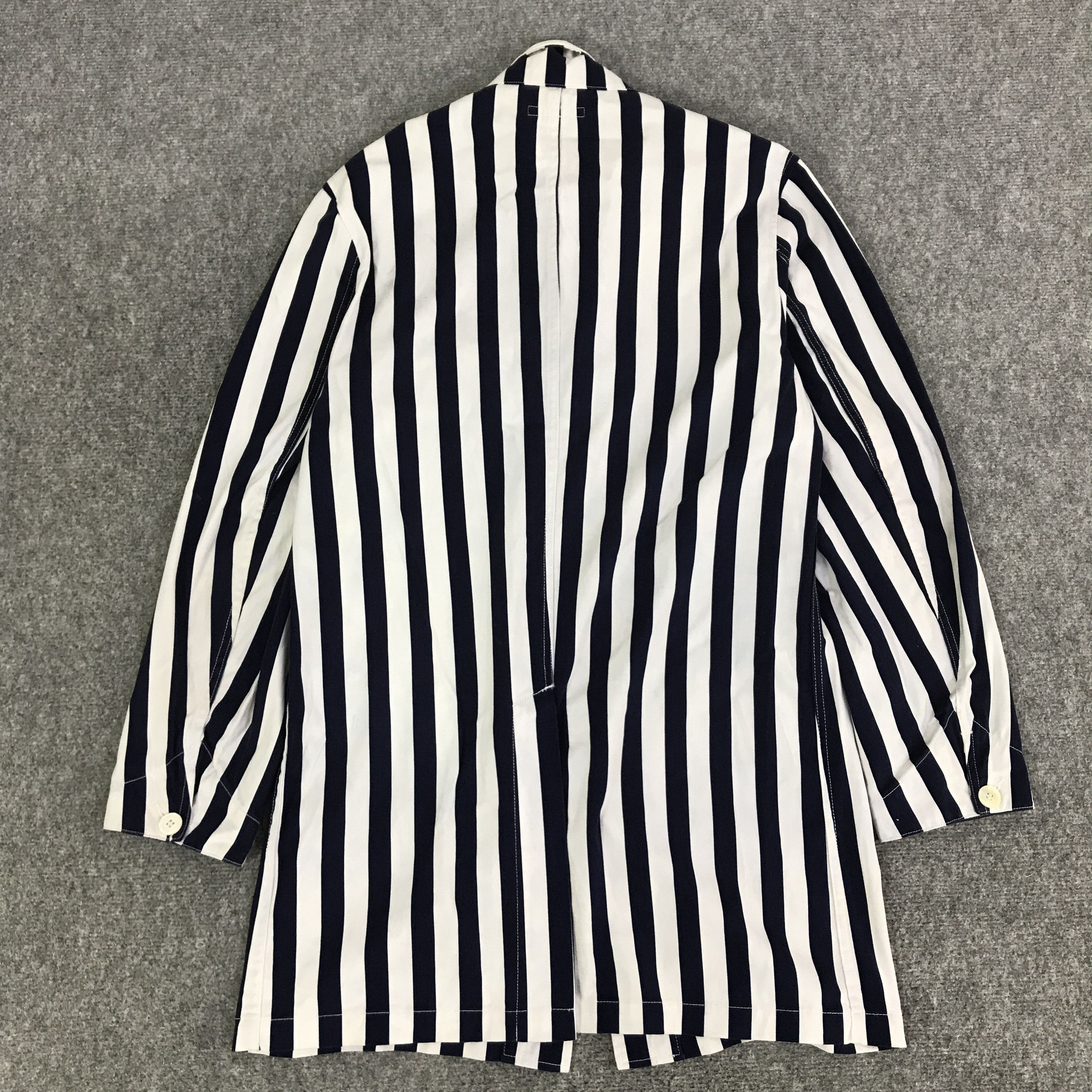 Japanese Brand GAIJIN MADE STRIPED BLAZER PARKAS JACKET K108B14 Size US L / EU 52-54 / 3 - 3 Thumbnail