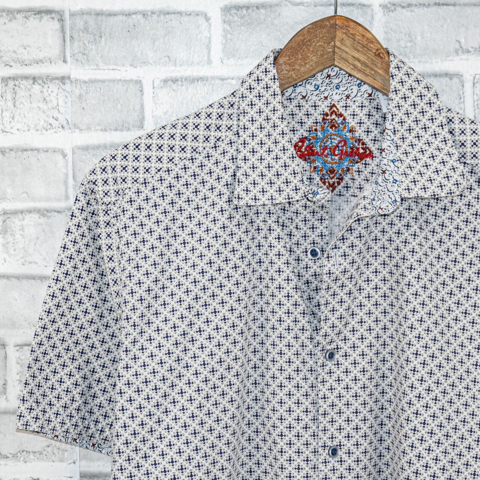 Robert Graham Robert Graham Short Sleeve Button up MOSCOW Shirt Geo Print Size US L / EU 52-54 / 3 - 5 Thumbnail