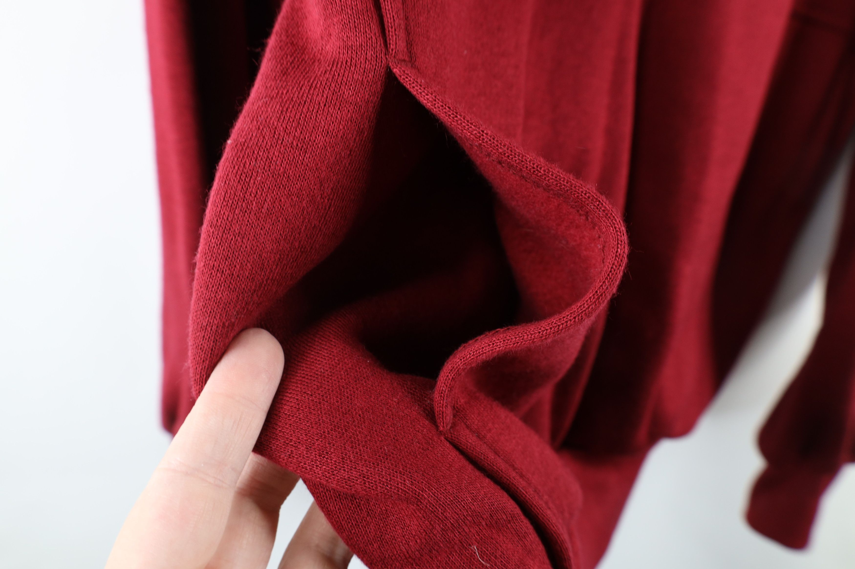 Vintage Vintage 90s Streetwear Knit Lined Heavyweight Hoodie Red Size US L / EU 52-54 / 3 - 5 Thumbnail