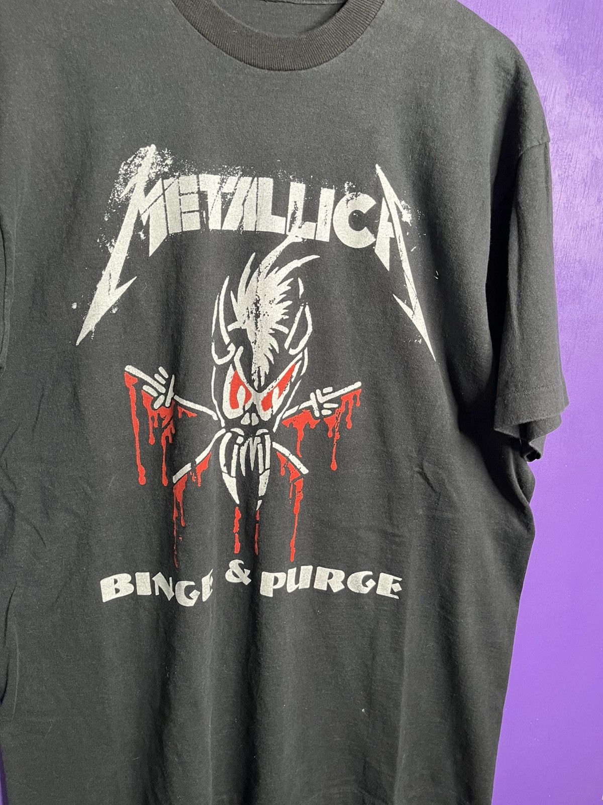 Band Tees × Vintage Vintage 1994 Metallica binge n purge world tour t-shirt Size US XL / EU 56 / 4 - 3 Thumbnail